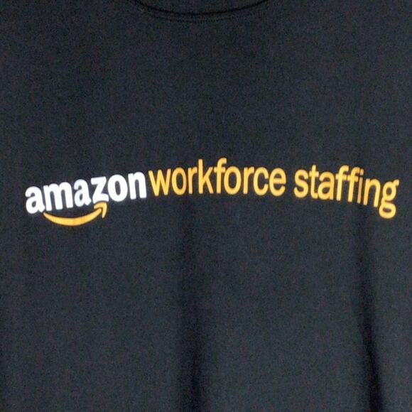 Amazon Workforce Staffing Uniform T Shirt Black Medium - Picture 2 of 4
